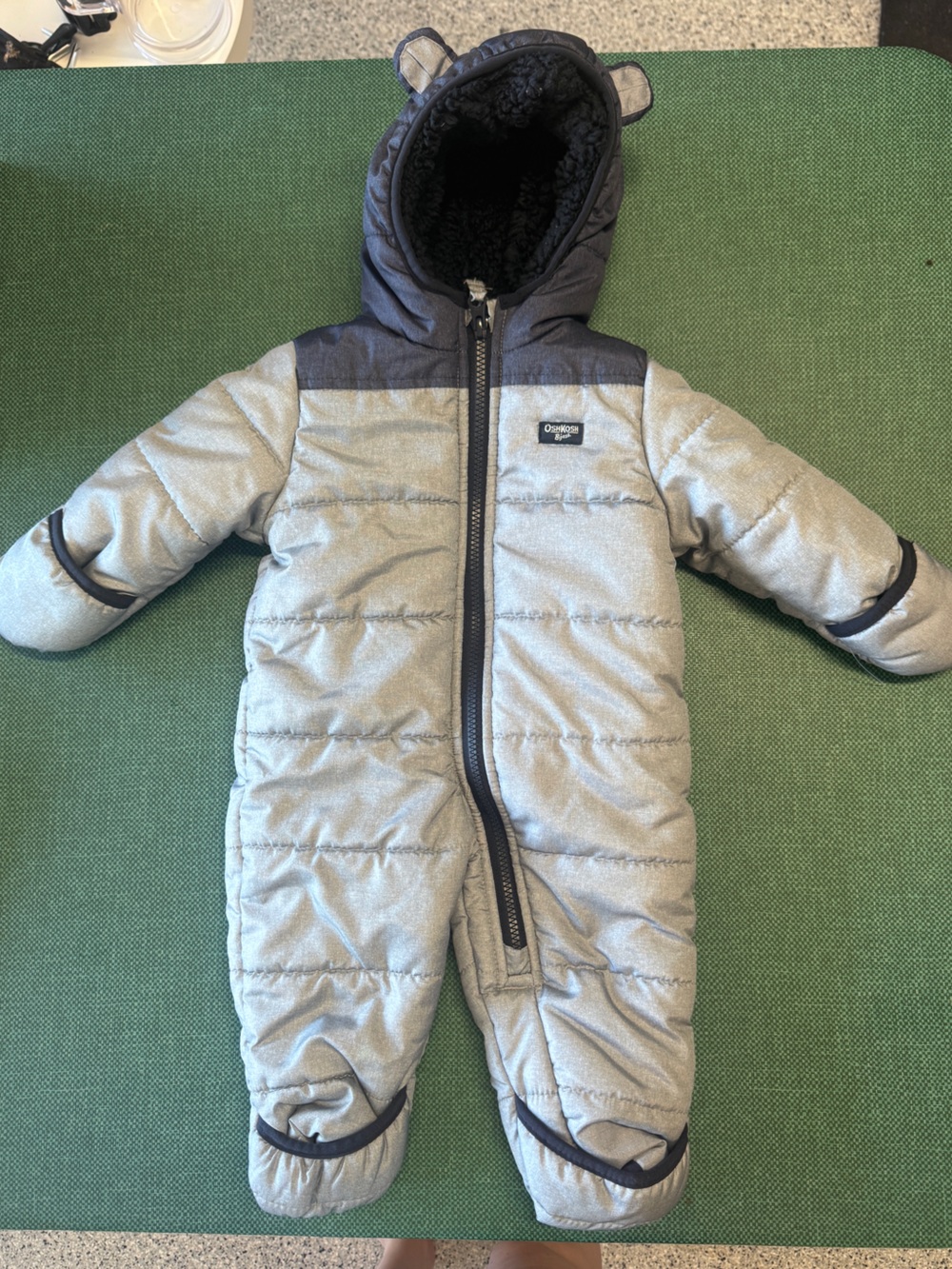 OshKosh B'gosh Light Gray Quilted Infant Puffer Jacket